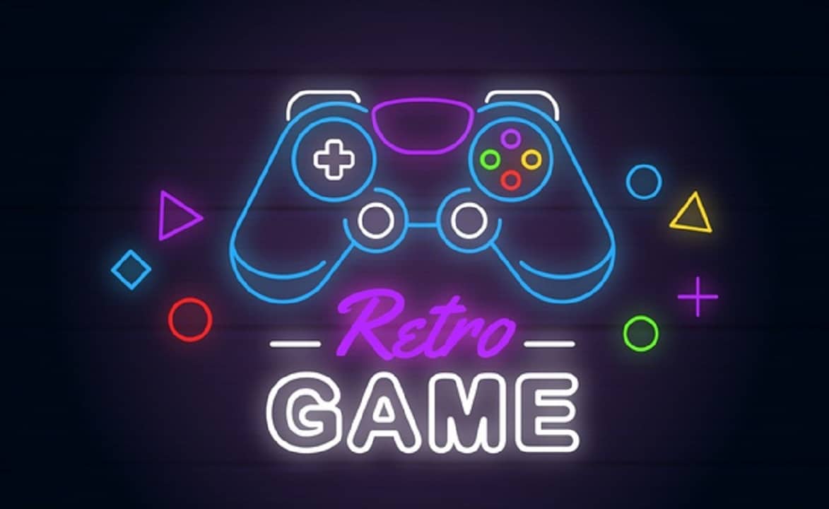neon lights vintage gaming logo 23 2148236553