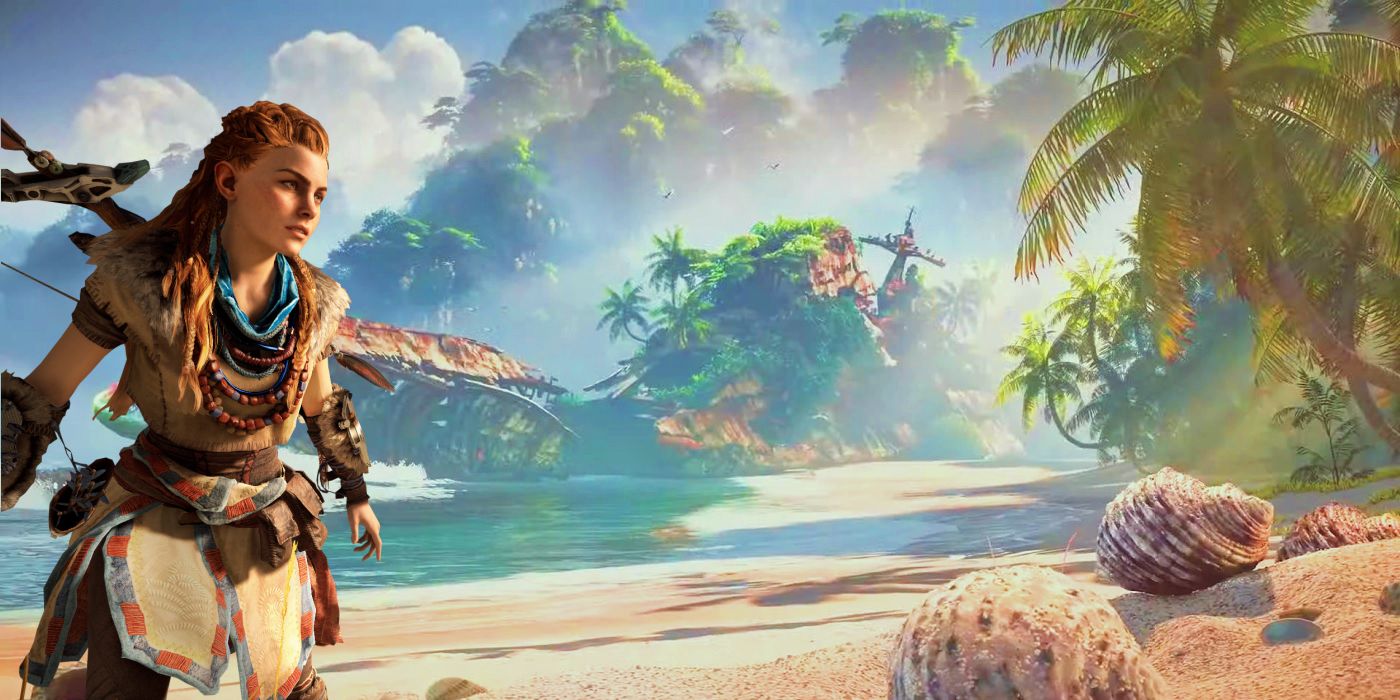 horizon forbidden west screenshot reveal landscape