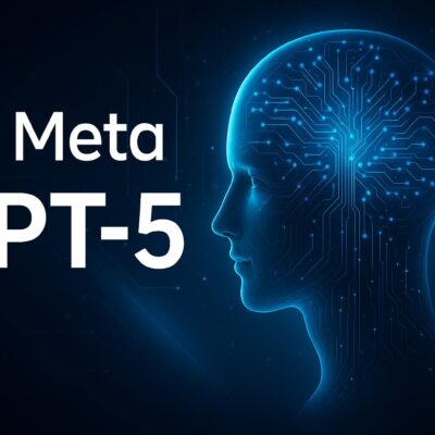 Meta AI model GPT-5 digitalna ilustracija sa futurističkim prikazom ljudskog profila i neuronskih mreža